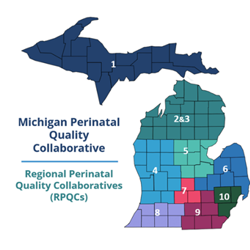 Michigan Perinatal Quality Collaborative Region Map